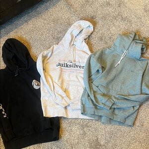 Quiksilver Men's Hoodie Trio - Black, Green, Gray